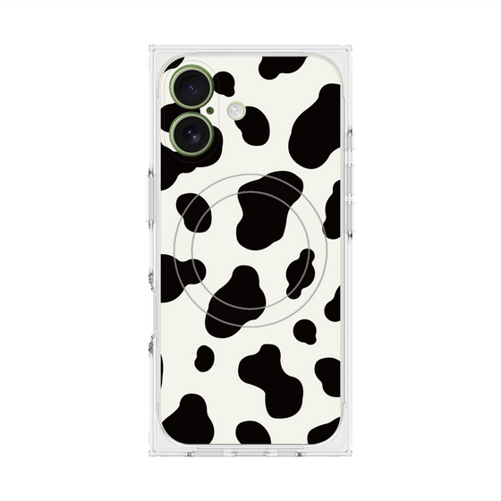 Premium Square Case with MagSafe［ Cow - White ］