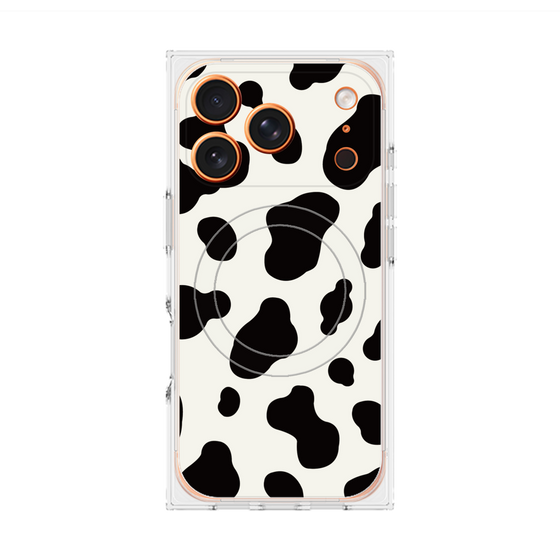 Premium Square Case with MagSafe［ Cow - White ］