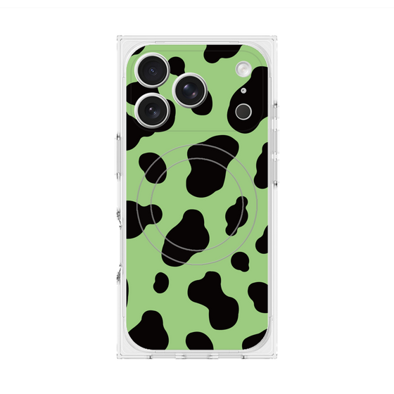 Premium Square Case with MagSafe［ Cow - Green ］