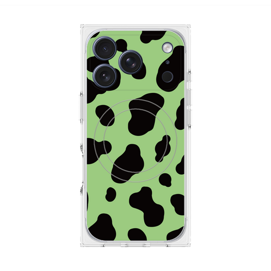 Premium Square Case with MagSafe［ Cow - Green ］