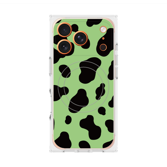 Premium Square Case with MagSafe［ Cow - Green ］