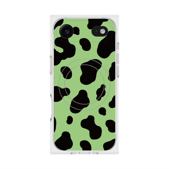 Premium Square Case with MagSafe［ Cow - Green ］