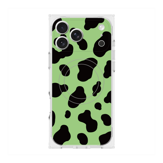Premium Square Case with MagSafe［ Cow - Green ］