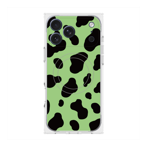 Premium Square Case with MagSafe［ Cow - Green ］