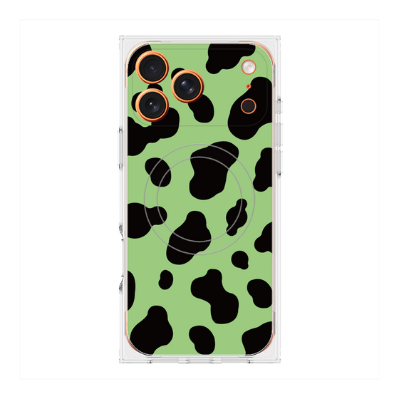 Premium Square Case with MagSafe［ Cow - Green ］