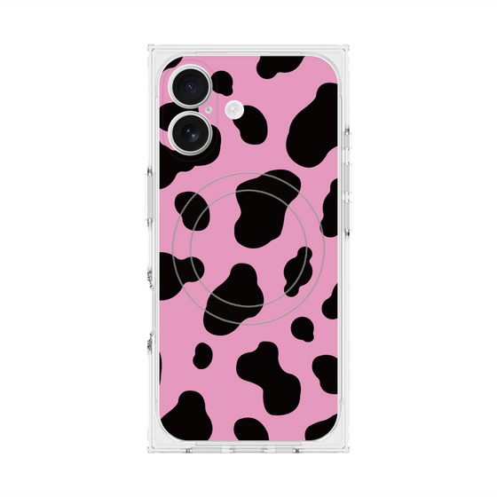 Premium Square Case with MagSafe［ Cow - Pink ］