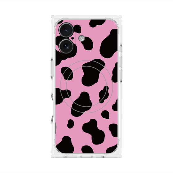 Premium Square Case with MagSafe［ Cow - Pink ］