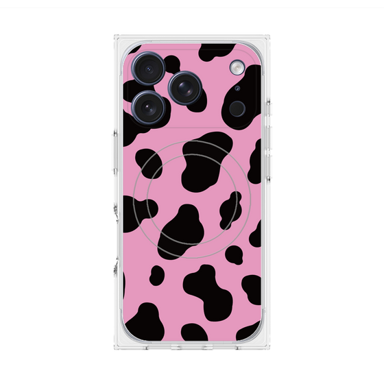 Premium Square Case with MagSafe［ Cow - Pink ］