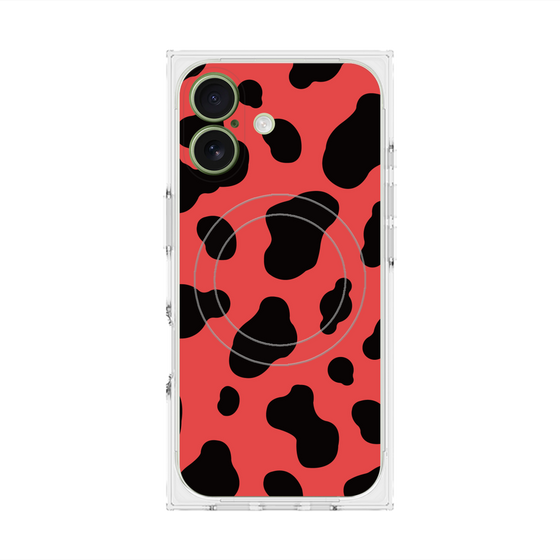 Premium Square Case with MagSafe［ Cow - Red ］