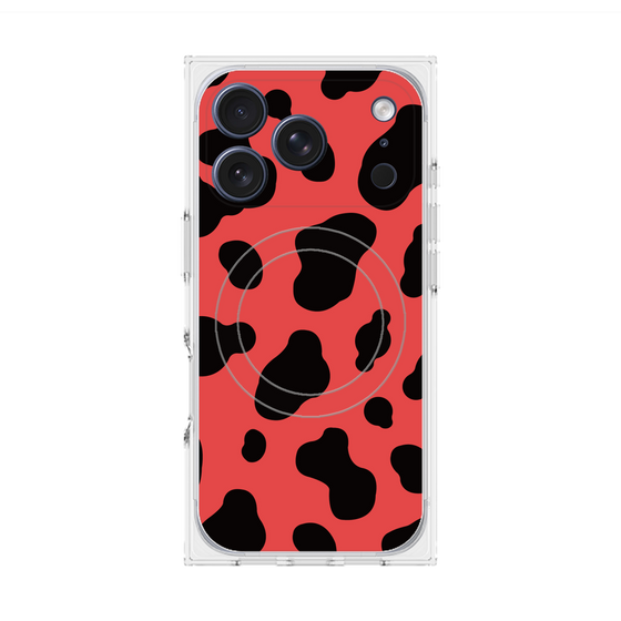 Premium Square Case with MagSafe［ Cow - Red ］