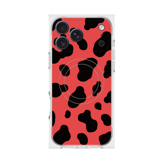 Premium Square Case with MagSafe［ Cow - Red ］