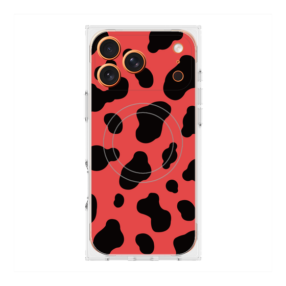 Premium Square Case with MagSafe［ Cow - Red ］