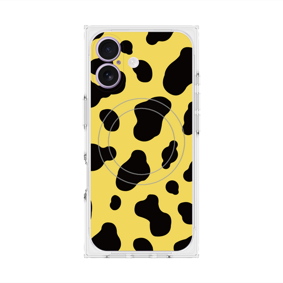 Premium Square Case with MagSafe［ Cow - Yellow ］