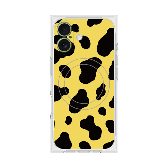 Premium Square Case with MagSafe［ Cow - Yellow ］