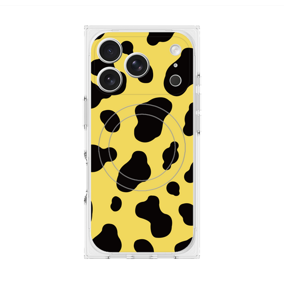 Premium Square Case with MagSafe［ Cow - Yellow ］