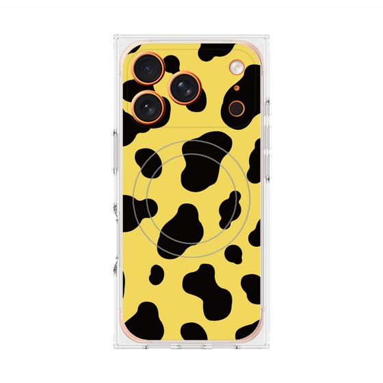 Premium Square Case with MagSafe［ Cow - Yellow ］
