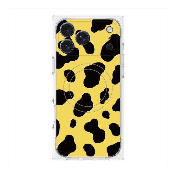 Premium Square Case with MagSafe［ Cow - Yellow ］