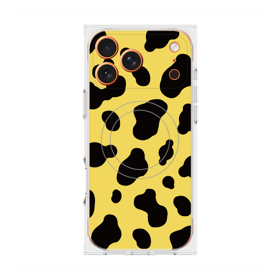 Premium Square Case with MagSafe［ Cow - Yellow ］
