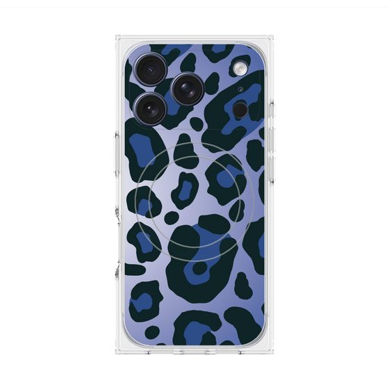 Premium Square Case with MagSafe［ Leopard - Blue ］