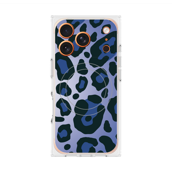 Premium Square Case with MagSafe［ Leopard - Blue ］