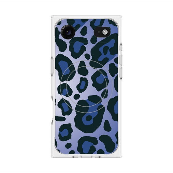 Premium Square Case with MagSafe［ Leopard - Blue ］