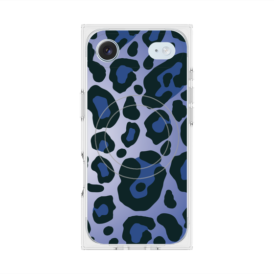 Premium Square Case with MagSafe［ Leopard - Blue ］