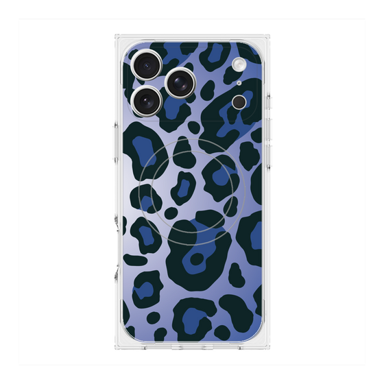 Premium Square Case with MagSafe［ Leopard - Blue ］