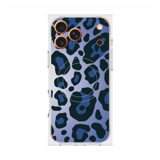 Premium Square Case with MagSafe［ Leopard - Blue ］