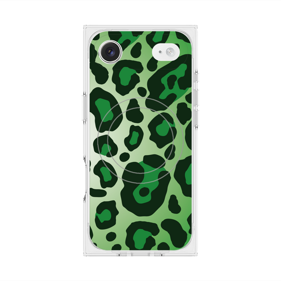 Premium Square Case with MagSafe［ Leopard - Green ］