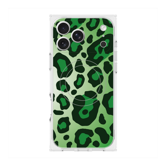Premium Square Case with MagSafe［ Leopard - Green ］