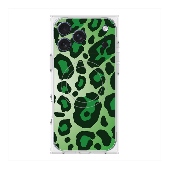 Premium Square Case with MagSafe［ Leopard - Green ］
