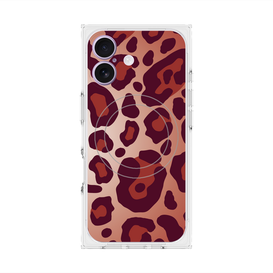 Premium Square Case with MagSafe［ Leopard - Red ］