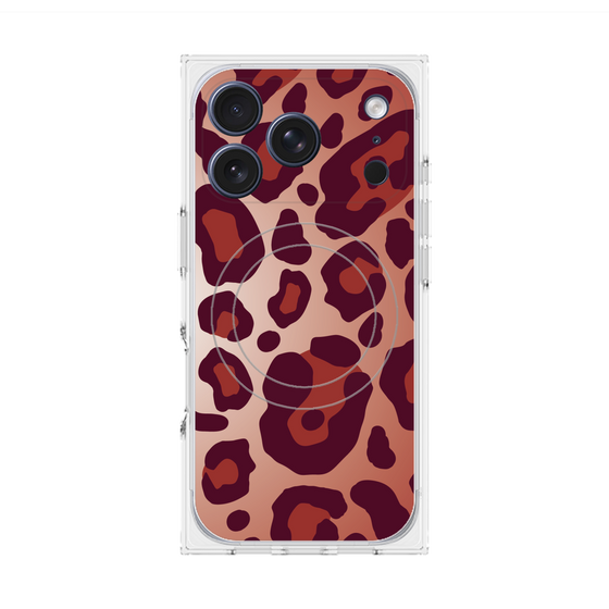 Premium Square Case with MagSafe［ Leopard - Red ］