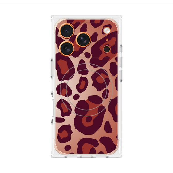 Premium Square Case with MagSafe［ Leopard - Red ］