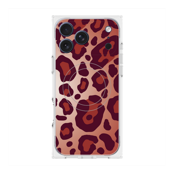 Premium Square Case with MagSafe［ Leopard - Red ］