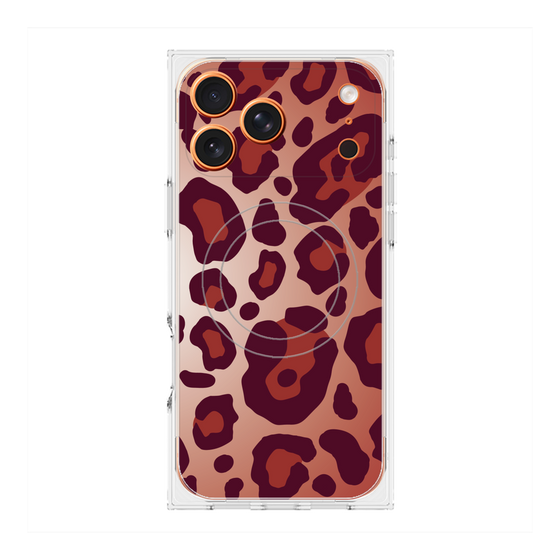 Premium Square Case with MagSafe［ Leopard - Red ］