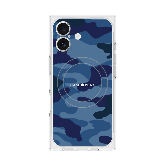 Premium Square Case with MagSafe［ Camouflage - Blue ］