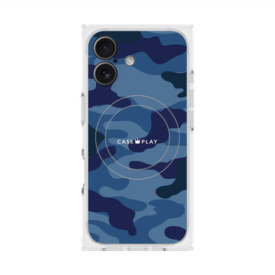 Premium Square Case with MagSafe［ Camouflage - Blue ］