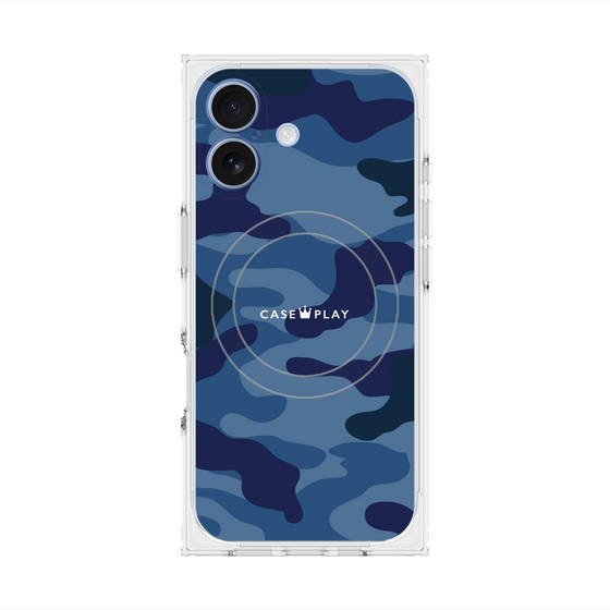 Premium Square Case with MagSafe［ Camouflage - Blue ］