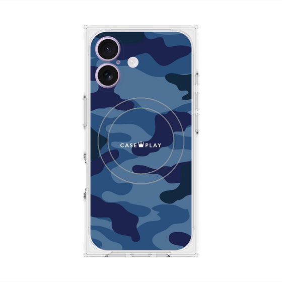 Premium Square Case with MagSafe［ Camouflage - Blue ］