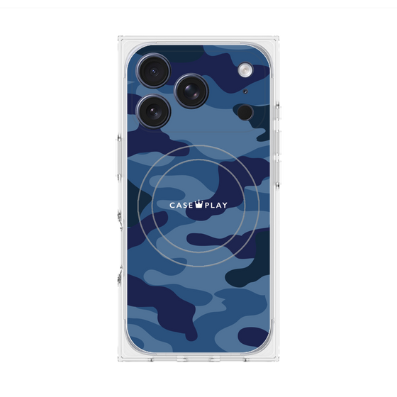 Premium Square Case with MagSafe［ Camouflage - Blue ］
