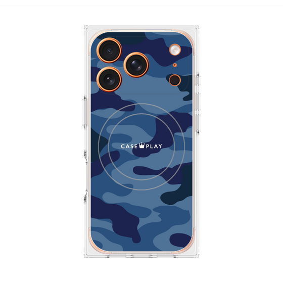 Premium Square Case with MagSafe［ Camouflage - Blue ］