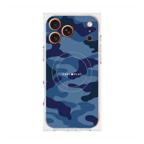 Premium Square Case with MagSafe［ Camouflage - Blue ］
