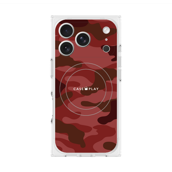 Premium Square Case with MagSafe［ Camouflage - Red ］