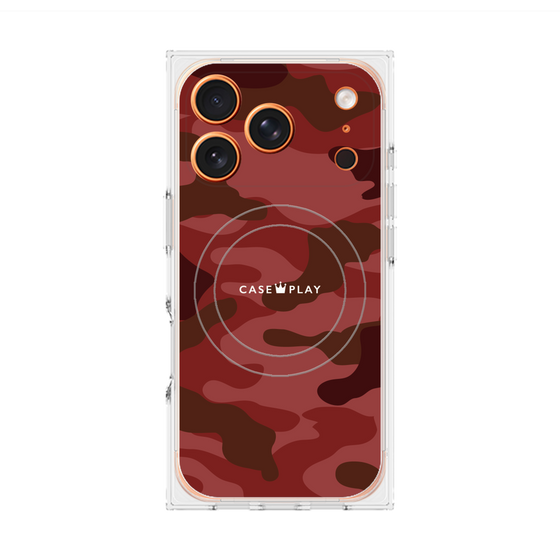 Premium Square Case with MagSafe［ Camouflage - Red ］