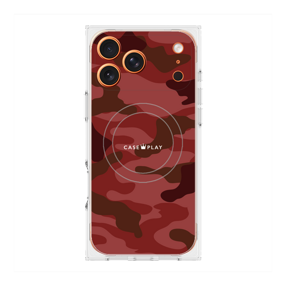 Premium Square Case with MagSafe［ Camouflage - Red ］