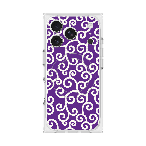 Premium Square Case with MagSafe［ Karakusa Pattern - Purple ］