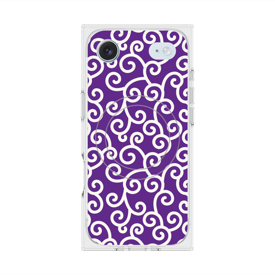 Premium Square Case with MagSafe［ Karakusa Pattern - Purple ］
