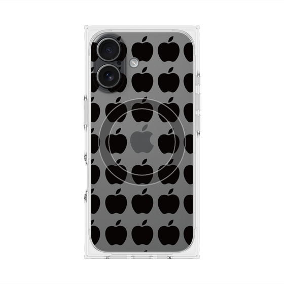 Premium Square Case with MagSafe［ Apple - Black ］