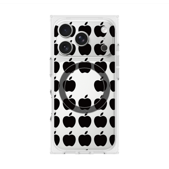 Premium Square Case with MagSafe［ Apple - Black ］